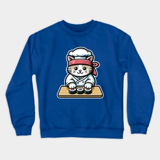 Sushi Cat Chef: Culinary Whimsy Crewneck Sweatshirt